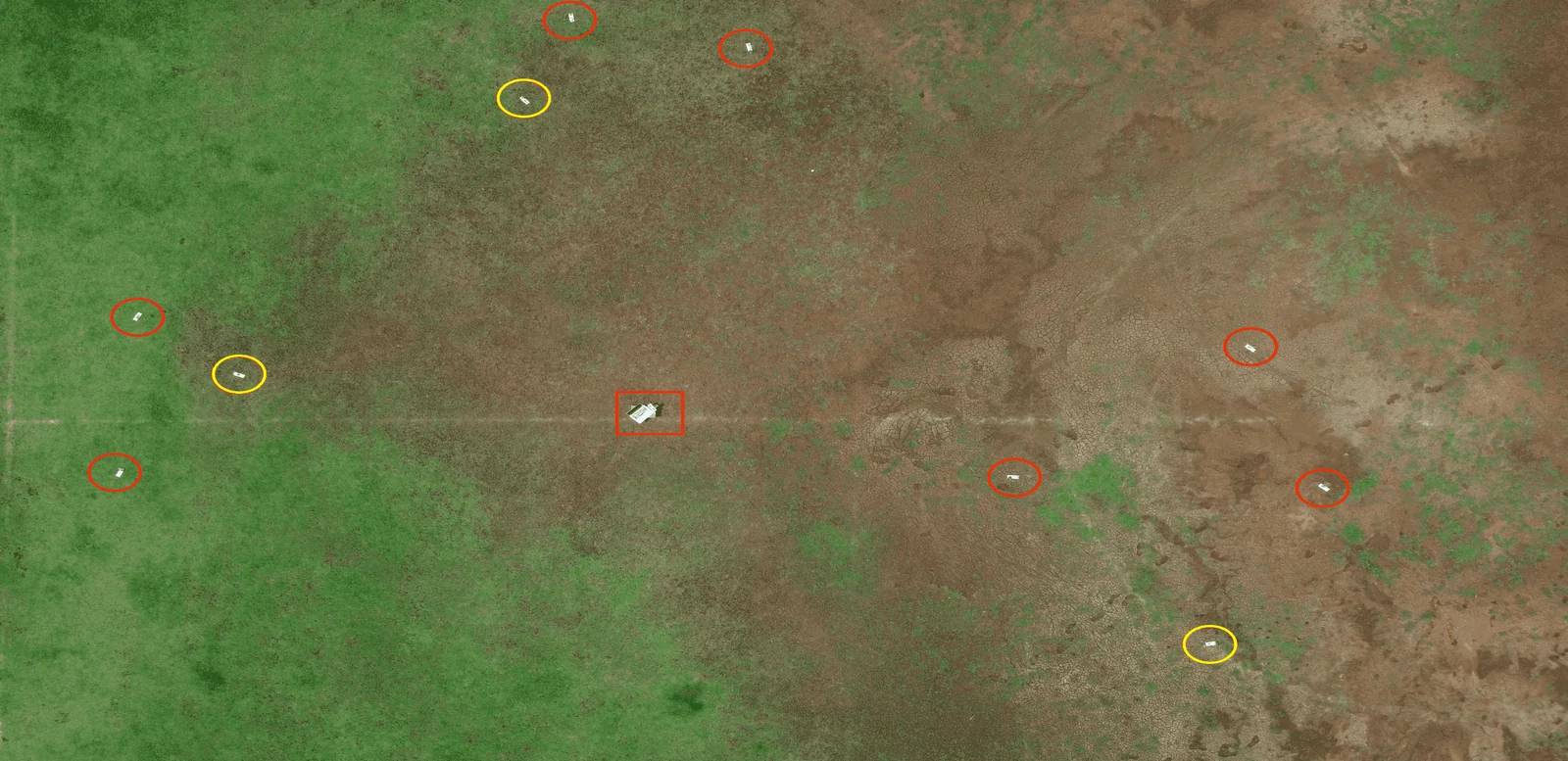 Field deployment site, annotated.